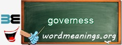 WordMeaning blackboard for governess